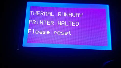As a final note, once <b>thermal</b> <b>runaway</b> has been triggered, the <b>thermal</b> <b>runaway</b> routine goes into an infinite loop, continuously turning off the heaters and updating the LCD. . Marlin thermal runaway
